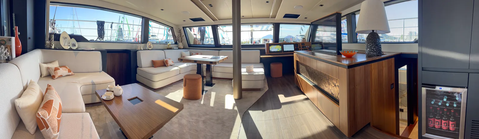 Simbad 55 main saloon and galley